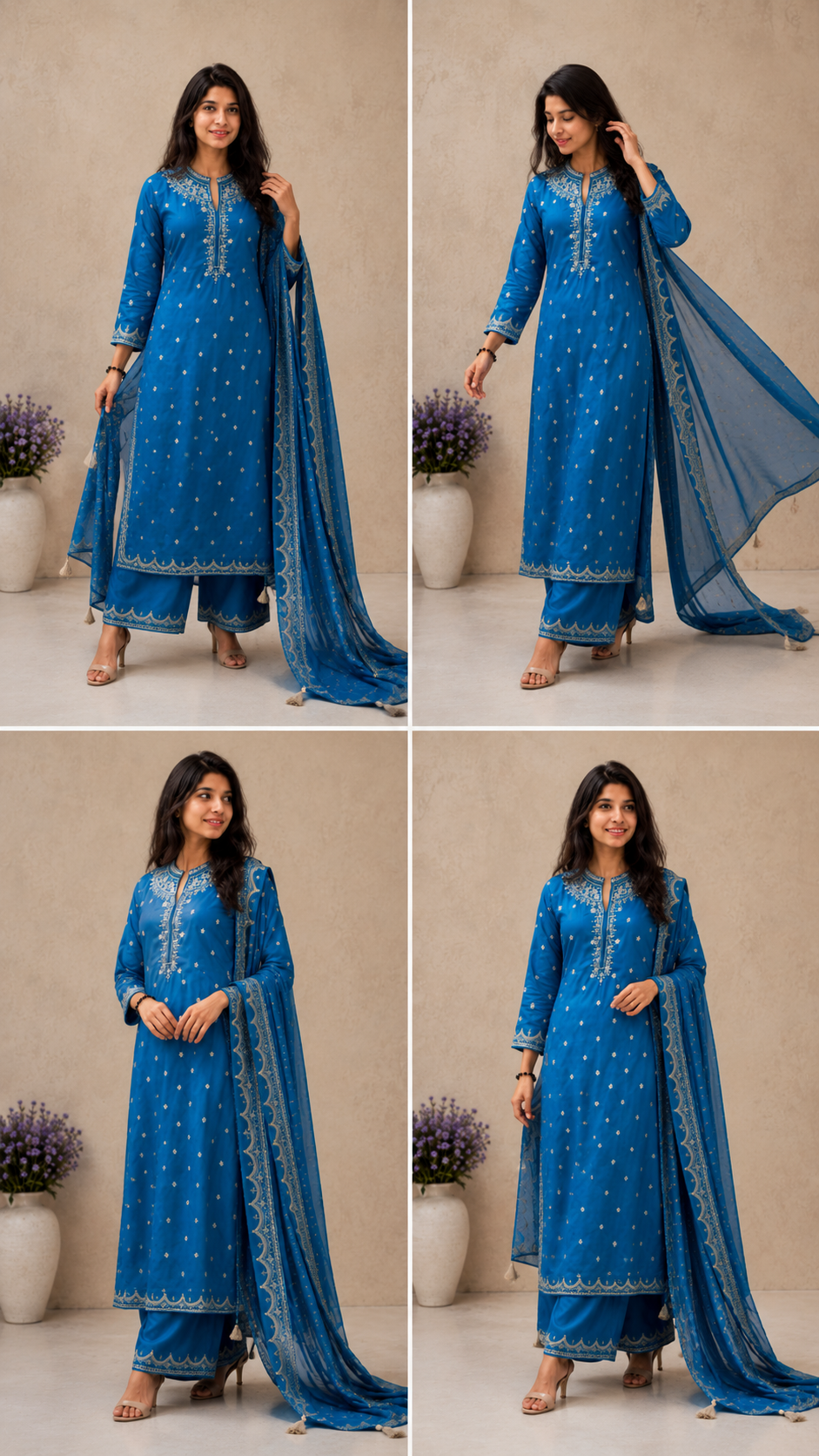 💙 Azure Grace Embroidered Kurta Set – Effortless Elegance for Every Occasion ✨🌿